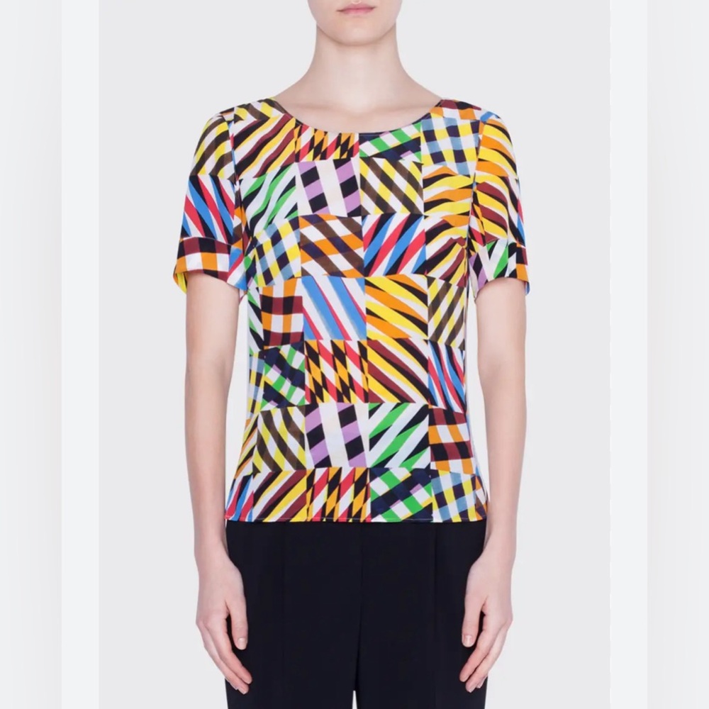 AKRIS PUNTO
Patchwork Silk Short-Sleeve Shirt
$595